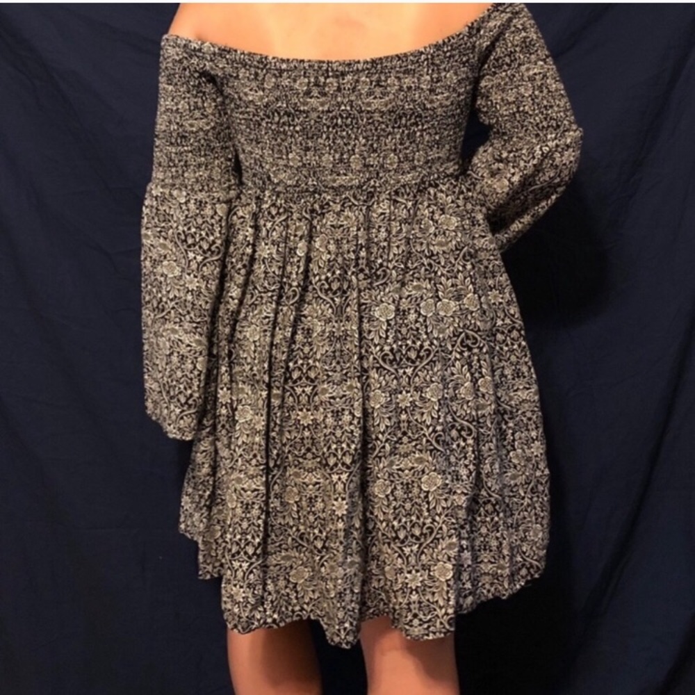 Torrid Black and White Off-Shoulder Dress - Picture 4 of 4